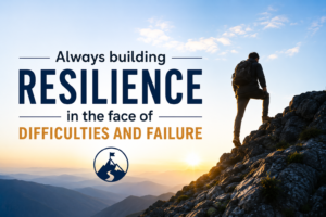 This image depicts that always be a resilient person in every situation of failure.